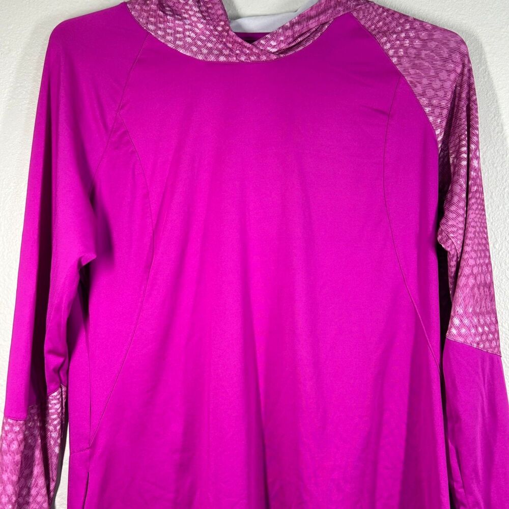 BCG Hoodie Womens XL Fuchsia Hooded Long Sleeve Athletic Pullover Thumbhole